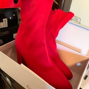Red Heel Sock Boots